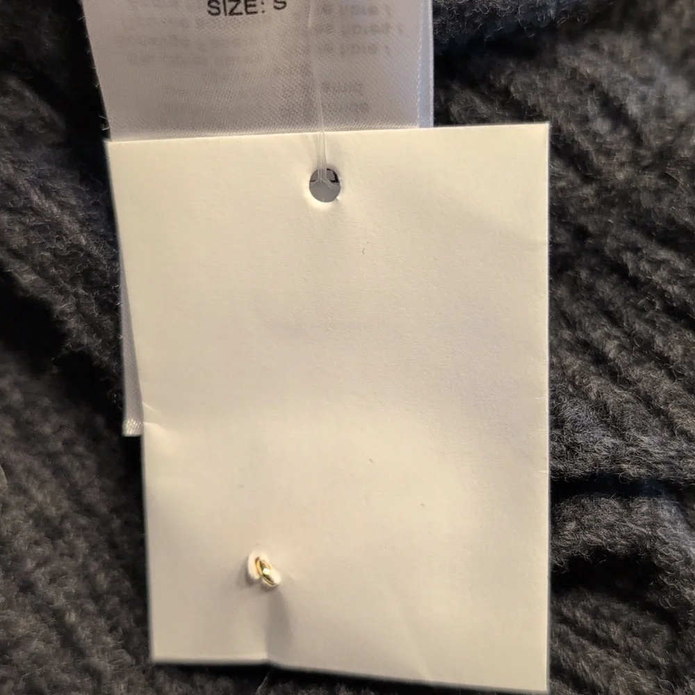 Ganni Gray Ribbed & Ruffled Sweater - Picture 9 of 9